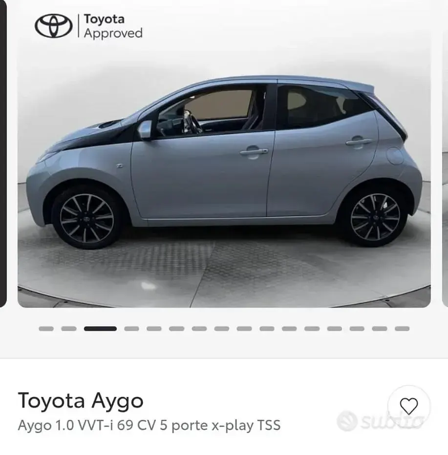 Usata Toyota Aygo 69 CV (50 kW) 2017 Grigio Utilitaria