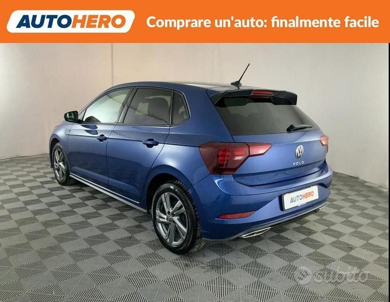 Usata VW Polo R-line 95 CV (69 kW) 2022 Blu Utilitaria