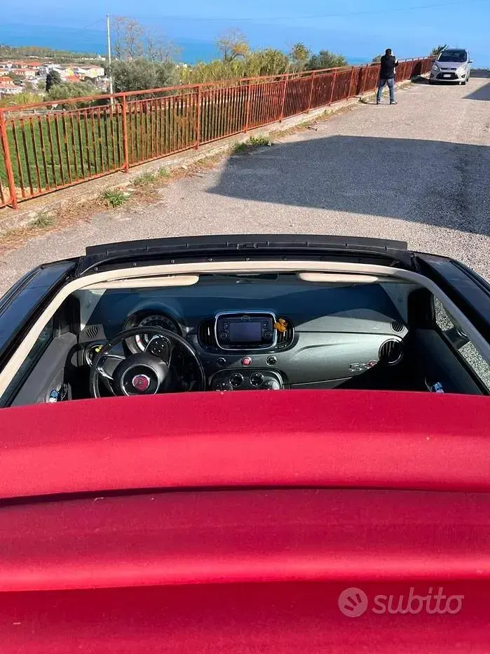 Usata Fiat 500C 69 CV (50 kW) 2016 Rosso Cabrio