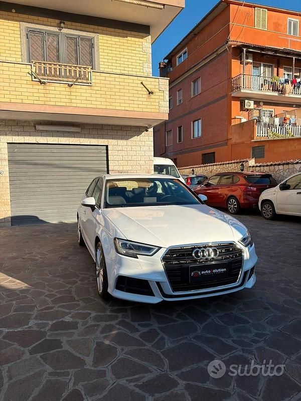 Usata Audi A3 S-Line 150 CV (110 kW) 2019 Bianco Berlina