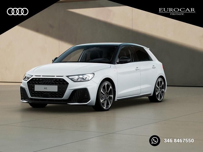 Nuova Audi A1 Sportback Design 116 CV (85 kW) 2026 Bianco ghiacciaio metallizzato nero mito Utilitaria