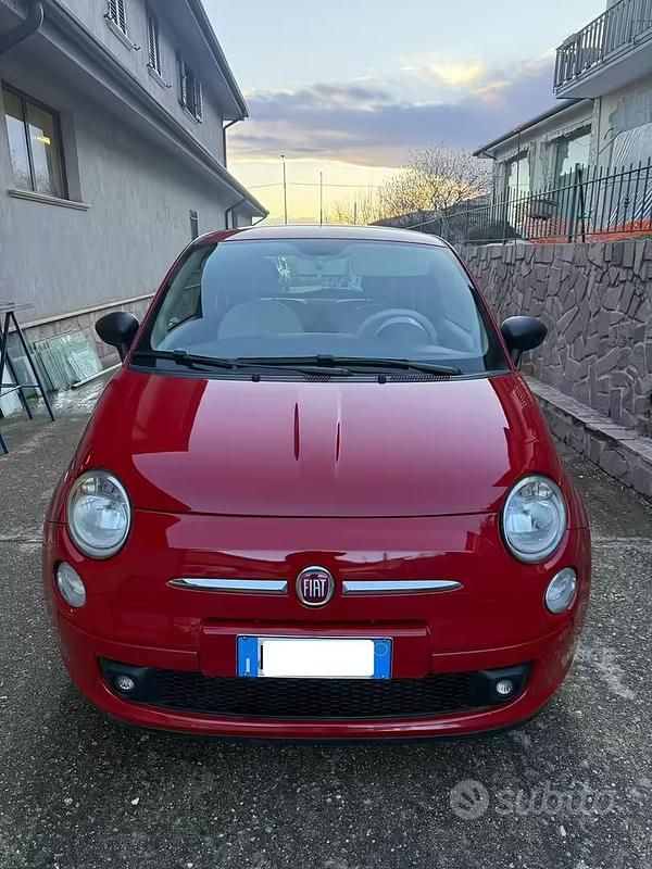 Usata Fiat 500 75 CV (55 kW) 2009 Rosso Cabrio