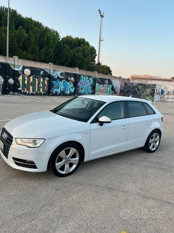 Usata Audi A3 S-Line 105 CV (77 kW) 2014 Bianco Berlina