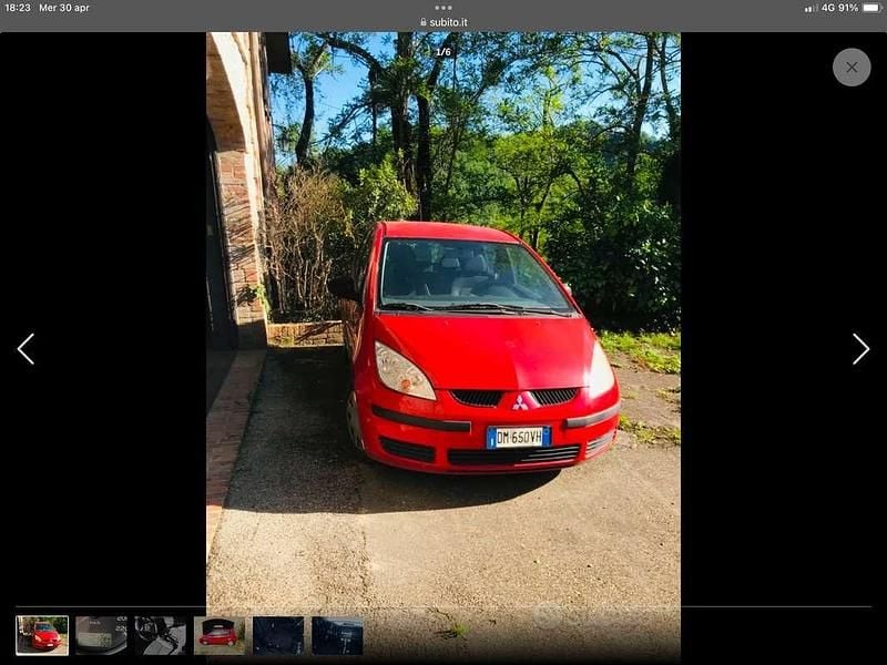 Rosso Usata 2007 Mitsubishi Colt Tre volumi | 2000 € (Buon prezzo) - Immagine 1/4