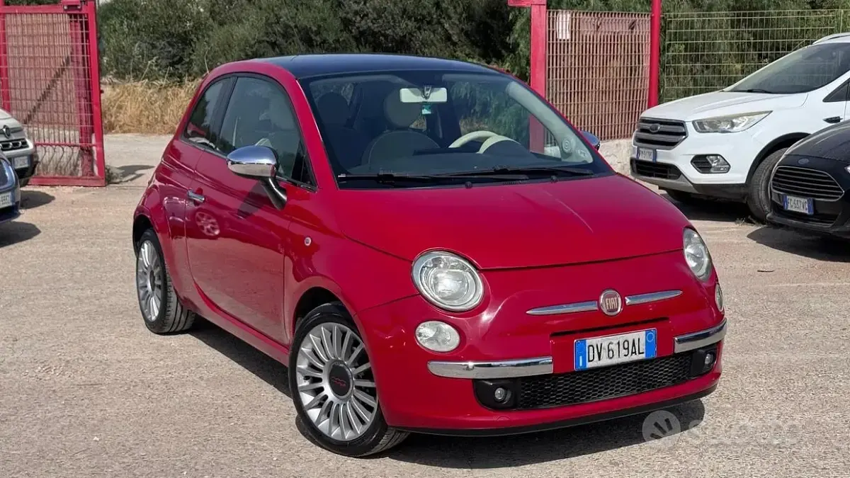 Usata Fiat 500 69 CV (50 kW) 2009 Rosso Cabrio