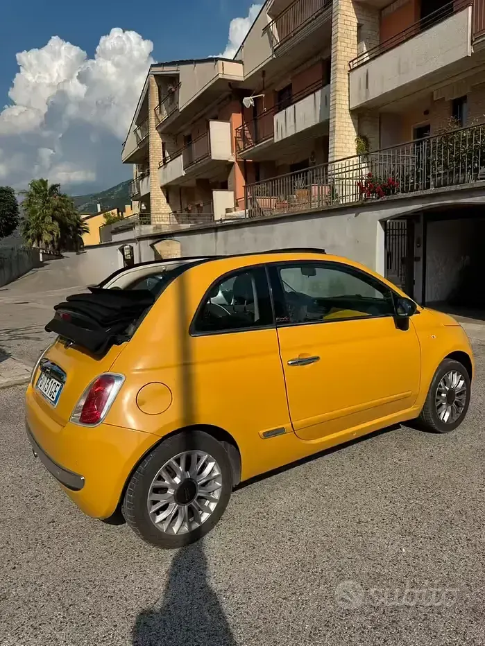 Usata Fiat 500 69 CV (50 kW) 2016 Giallo Cabrio