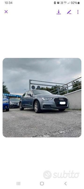 Usata Audi A3 116 CV (85 kW) 2018 Grigio Berlina