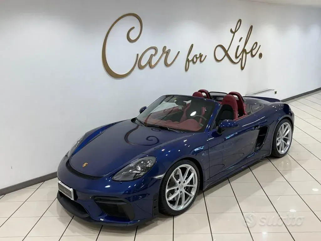 Usata Porsche 718 Spyder 420 CV (308 kW) 2023 Blu Cabrio