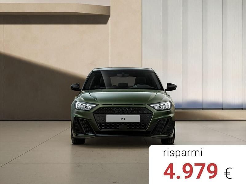 Nuova Audi A1 Sportback Design 150 CV (110 kW) 2025 Argento cavo metallizzato nero mito meta Utilitaria