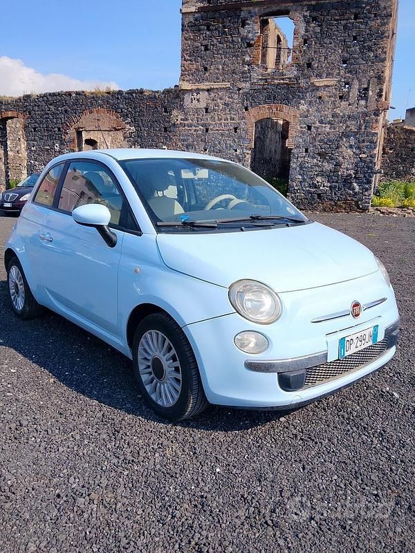 Usata Fiat 500 75 CV (55 kW) 2009 Blu Cabrio