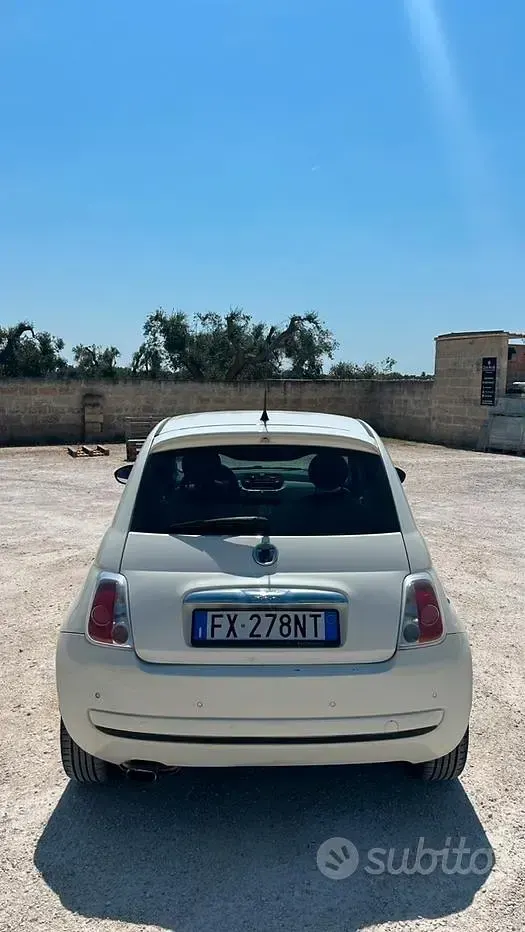 Usata Fiat 500 75 CV (55 kW) 2009 Bianco Cabrio