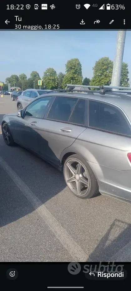 Usata Mercedes C220 170 CV (125 kW) 2014 Grigio Station wagon