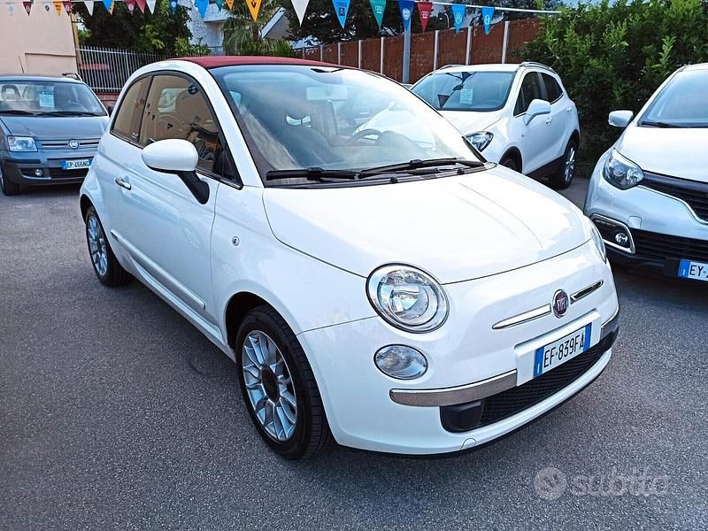 Usata Fiat 500C Lounge 69 CV (50 kW) 2011 Bianco Cabrio