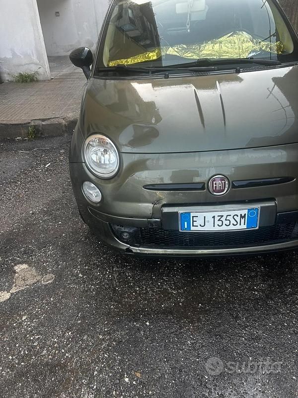 Usata Fiat 500C 95 CV (69 kW) 2011 Verde Cabrio