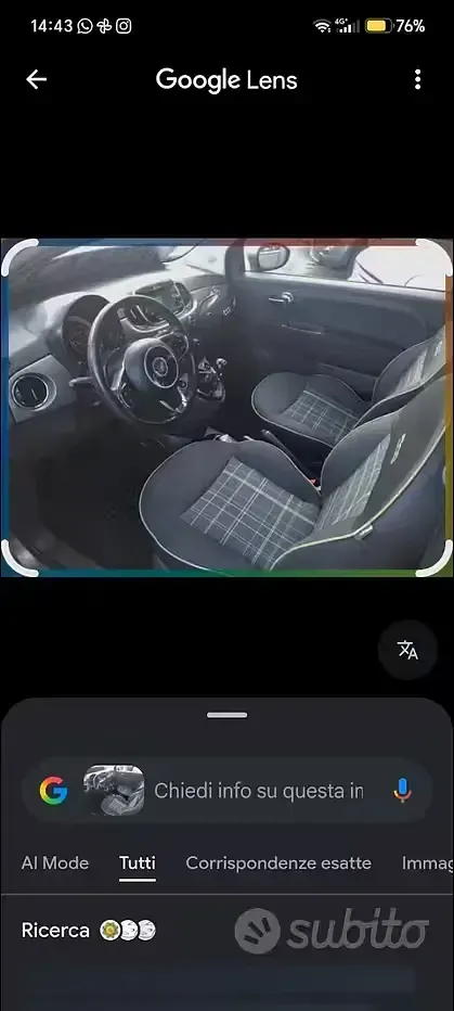 Usata Fiat 500 69 CV (50 kW) 2013 Grigio Utilitaria