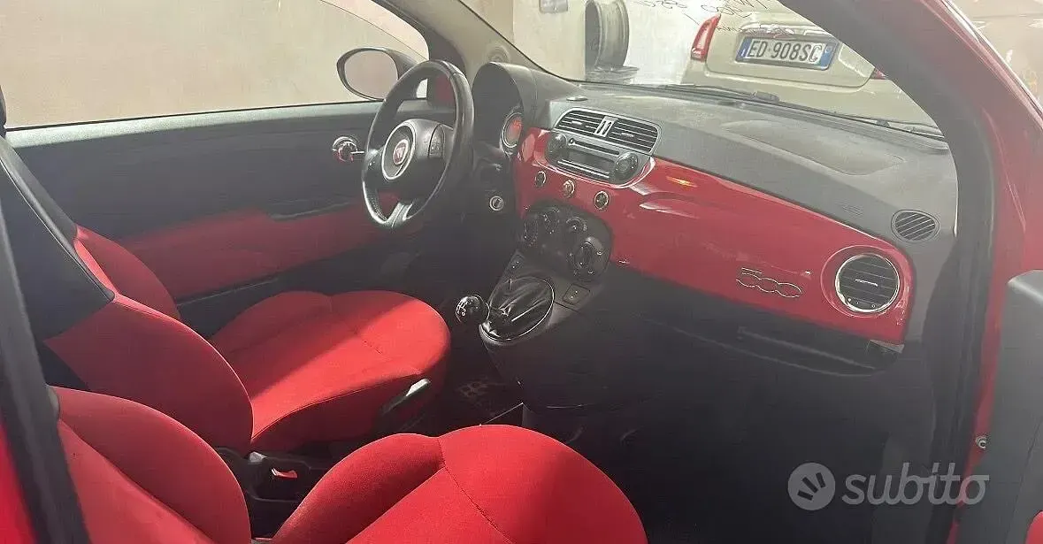 Usata Fiat 500 Lounge 69 CV (50 kW) 2011 Rosso Berlina