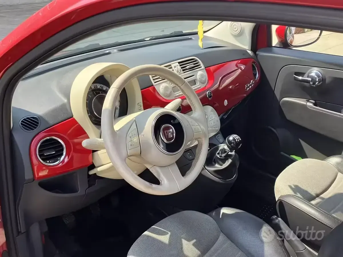 Usata Fiat 500 69 CV (50 kW) 2010 Rosso Cabrio