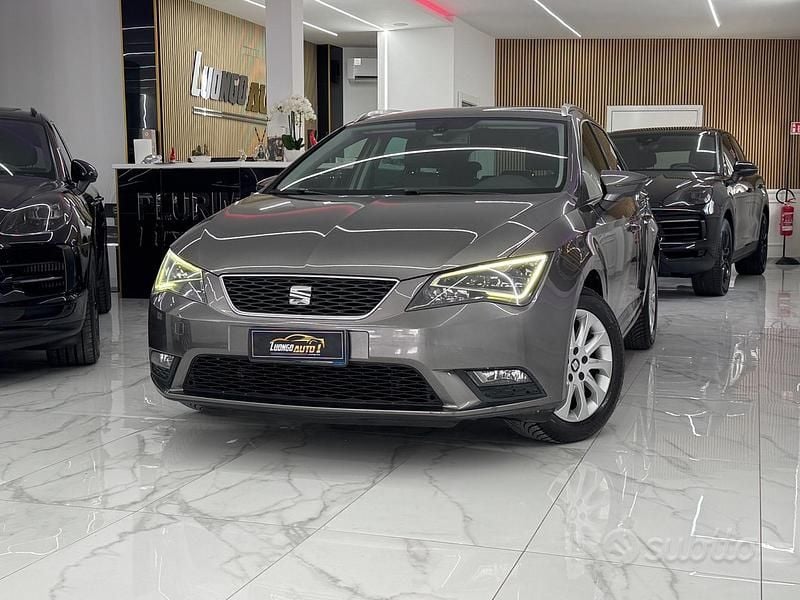 Usata Seat Leon ST Style 105 CV (77 kW) 2014 Grigio Station wagon