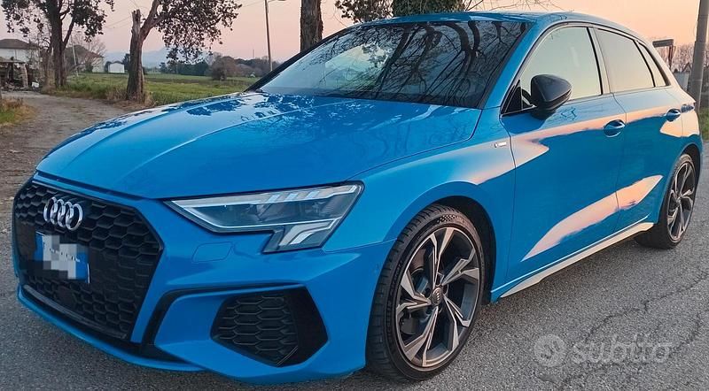 Usata Audi A3 S-Line 150 CV (110 kW) 2020 Blu Berlina