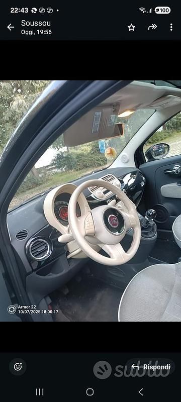 Usata Fiat 500 2009 Nero Berlina