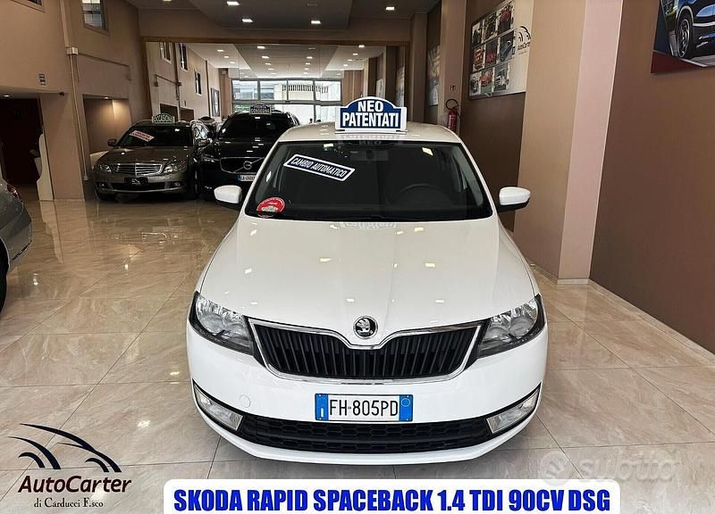 Usata Skoda Rapid 90 CV (66 kW) 2017 Bianco Berlina