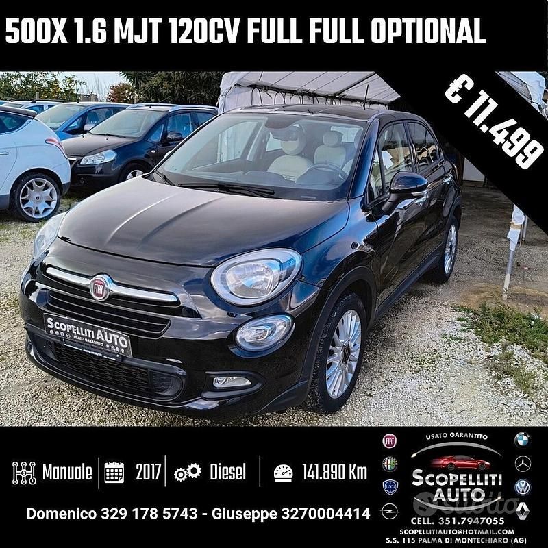 Usata Fiat 500X Lounge 120 CV (88 kW) 2017 Nero SUV