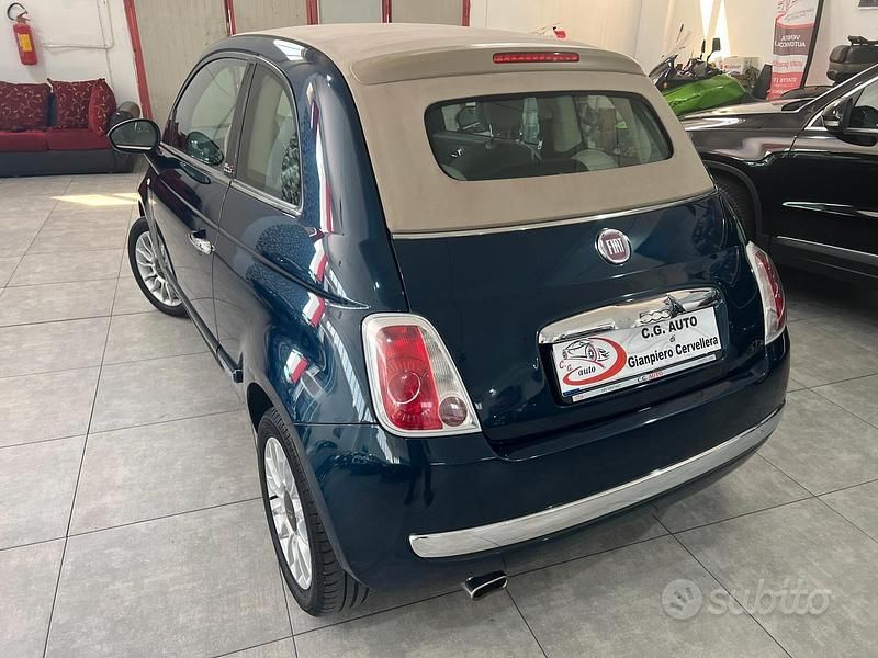 Usata Fiat 500C 95 CV (69 kW) 2014 Verde Cabrio