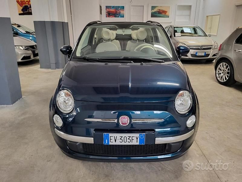 Usata Fiat 500C Lounge 69 CV (50 kW) 2014 Blu Cabrio