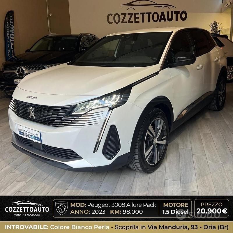 Usata Peugeot 3008 Allure 131 CV (96 kW) 2023 Bianco SUV