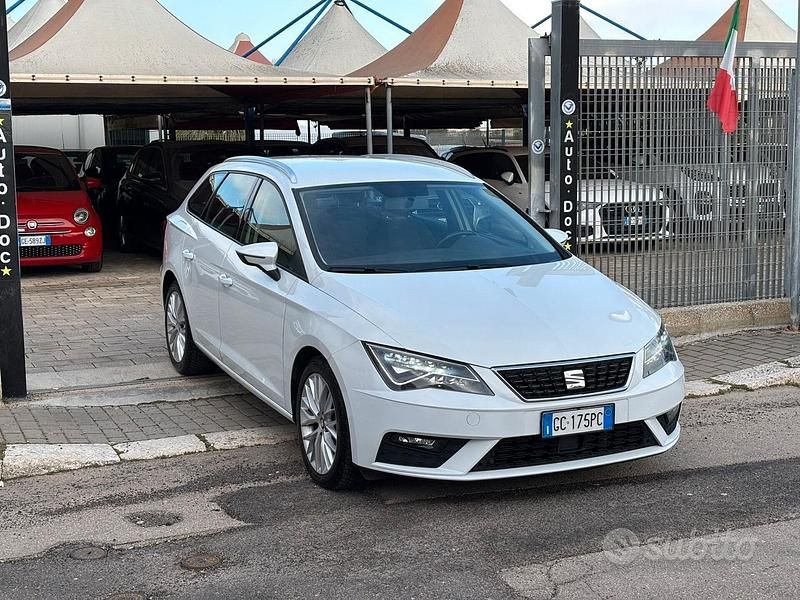 Usata Seat Leon ST 115 CV (84 kW) 2020 Bianco Station wagon