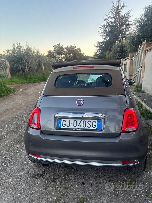 Usata Fiat 500C 69 CV (50 kW) 2017 Grigio Cabrio
