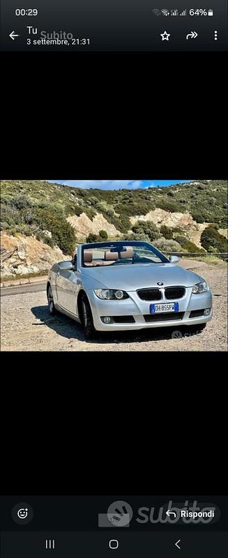 Usata BMW 320 Cabriolet 170 CV (125 kW) 2007 Grigio Cabrio