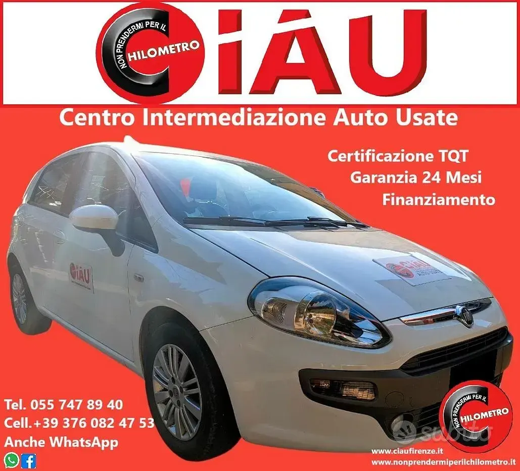 Usata Fiat Punto Evo Dynamic 69 CV (50 kW) 2012 Bianco Utilitaria