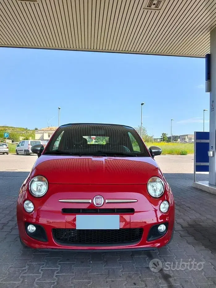 Usata Fiat 500C 95 CV (69 kW) 2014 Rosso Cabrio