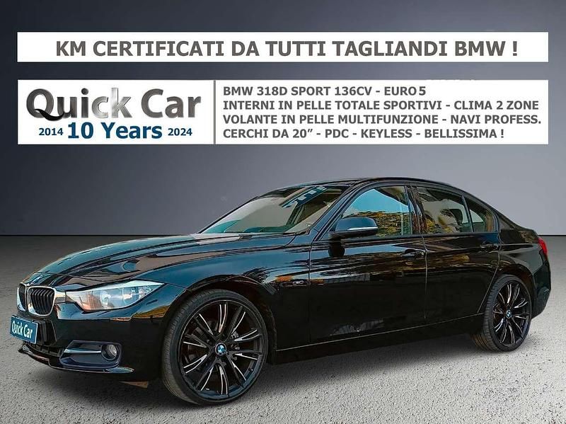 Usata BMW 318 Sport Line 136 CV (100 kW) 2014 Nero Berlina