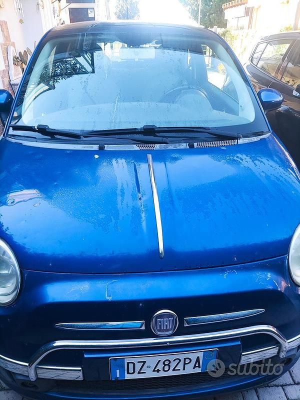 Usata Fiat 500 75 CV (55 kW) 2009 Blu Utilitaria