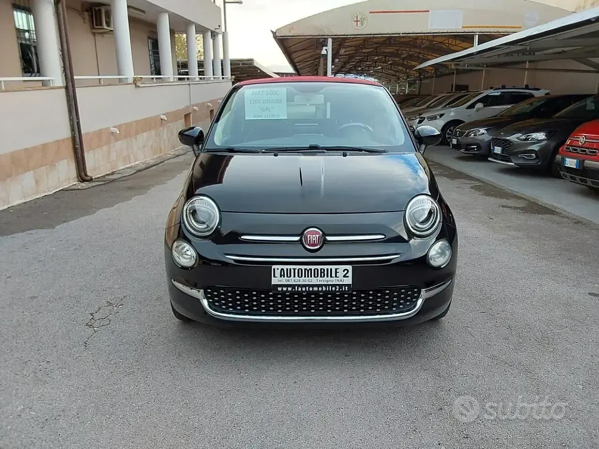 Usata Fiat 500 Lounge 69 CV (50 kW) 2016 Nero Cabrio
