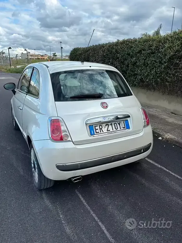 Usata Fiat 500 75 CV (55 kW) 2009 Bianco Cabrio