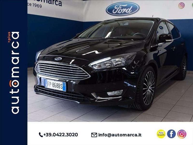 Nero metallizzato Usata 2018 Ford Focus Titanium Tre volumi | 12.900 € (Ottimo prezzo) - Immagine 1/4