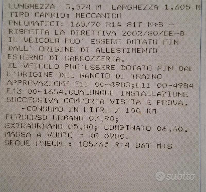 Usata Fiat Panda 2005 Utilitaria