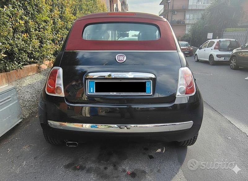 Usata Fiat 500 75 CV (55 kW) 2010 Nero Cabrio