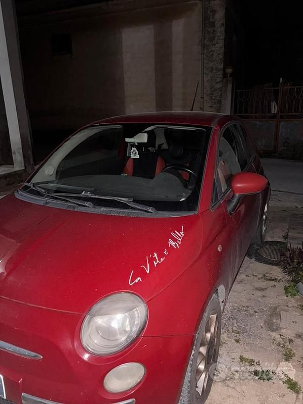Usata Fiat 500 75 CV (55 kW) 2007 Rosso Berlina