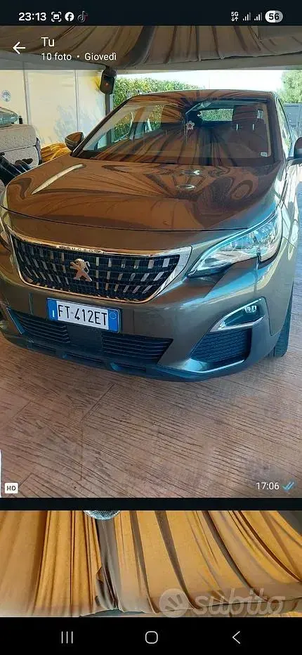 Usata Peugeot 3008 131 CV (96 kW) 2018 Grigio SUV