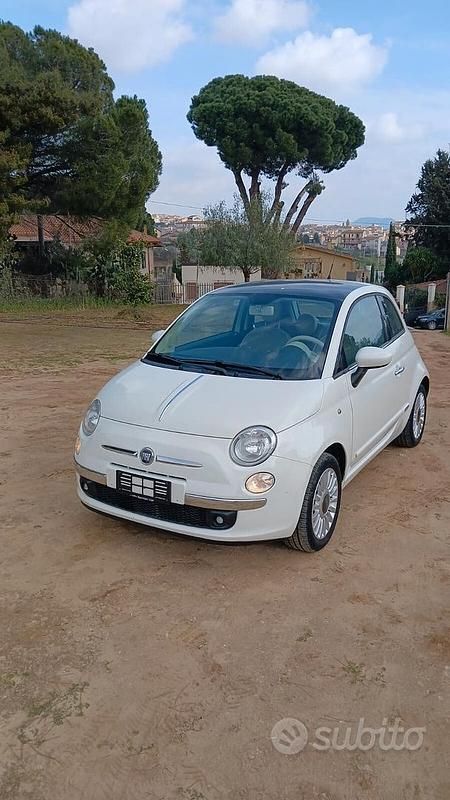Usata Fiat 500 Lounge 69 CV (50 kW) 2009 Bianco Cabrio