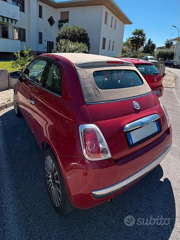 Usata Fiat 500C 100 CV (73 kW) 2010 Rosso Cabrio