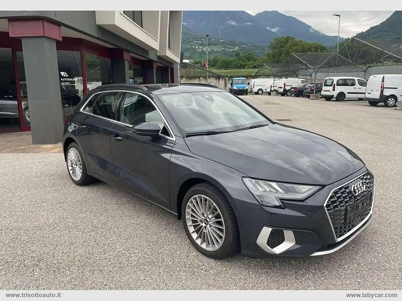 Usata Audi A3 Advanced 150 CV (110 kW) 2021 Grigio scuro Berlina