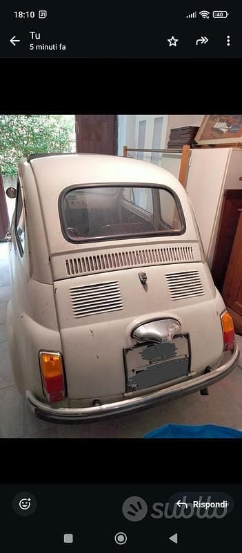 Usata Fiat 500 1970 Bianco Cabrio