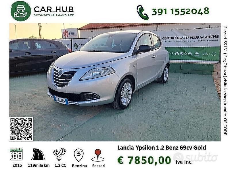 Usata Lancia Ypsilon Gold 69 CV (50 kW) 2015 Grigio Utilitaria