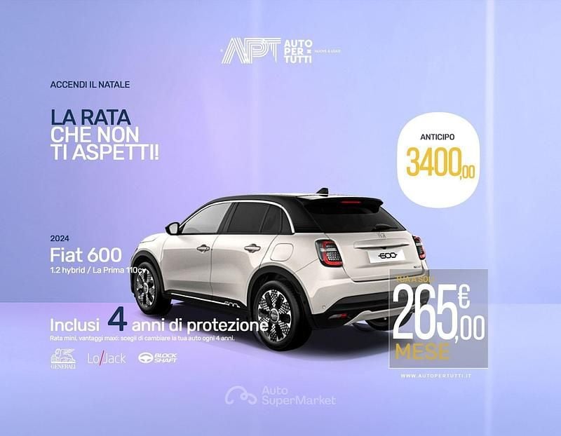 Usata Fiat 600 La Prima 110 CV (80 kW) 2024 Rosso SUV