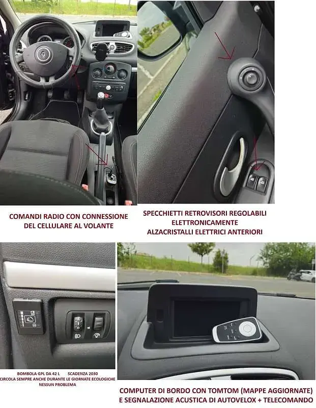 Usata Renault Clio III Dynamique 75 CV (55 kW) 2010 Nero Berlina